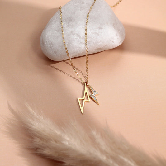 Lightning Pulse Pendant Necklace – 925 Sterling Silver
