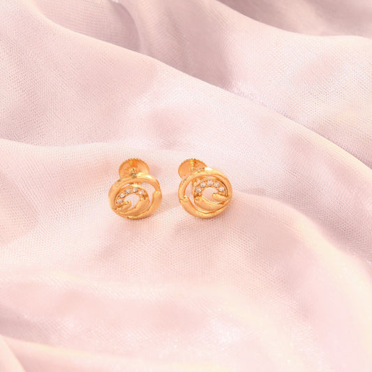 925 Sterling Silver Wave Stud Earrings