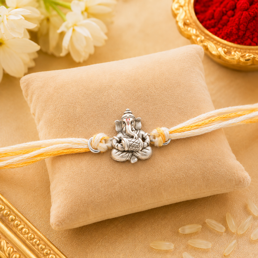 Ganesha 925 Silver Rakhi – Sterling Silver
