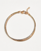 925 Sterling Silver Italian Tri-Color Layered Bracelet