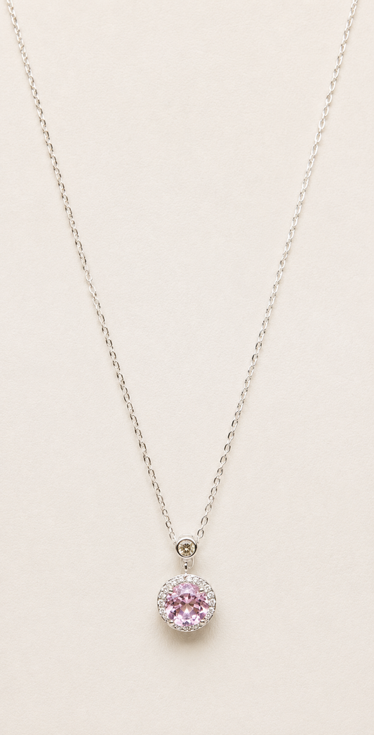 Pink Halo Pendant Chain