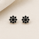 Black Stone Stud Earrings