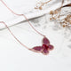 Butterfly Pendant Necklace – 925 Sterling Silver Rose Gold Plated