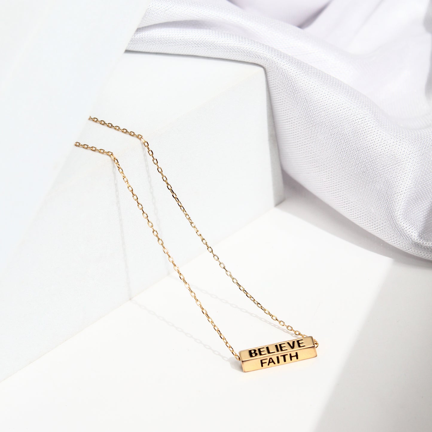 Inspirational Bar Pendant Necklace – 925 Sterling Silver
