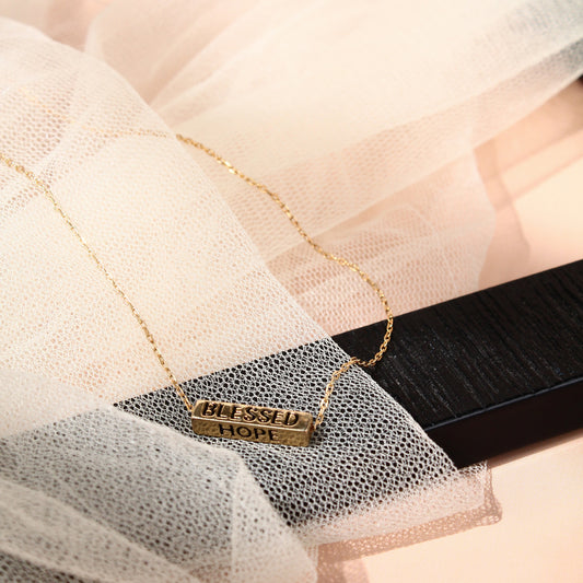 Inspirational Bar Pendant Necklace – 925 Sterling Silver