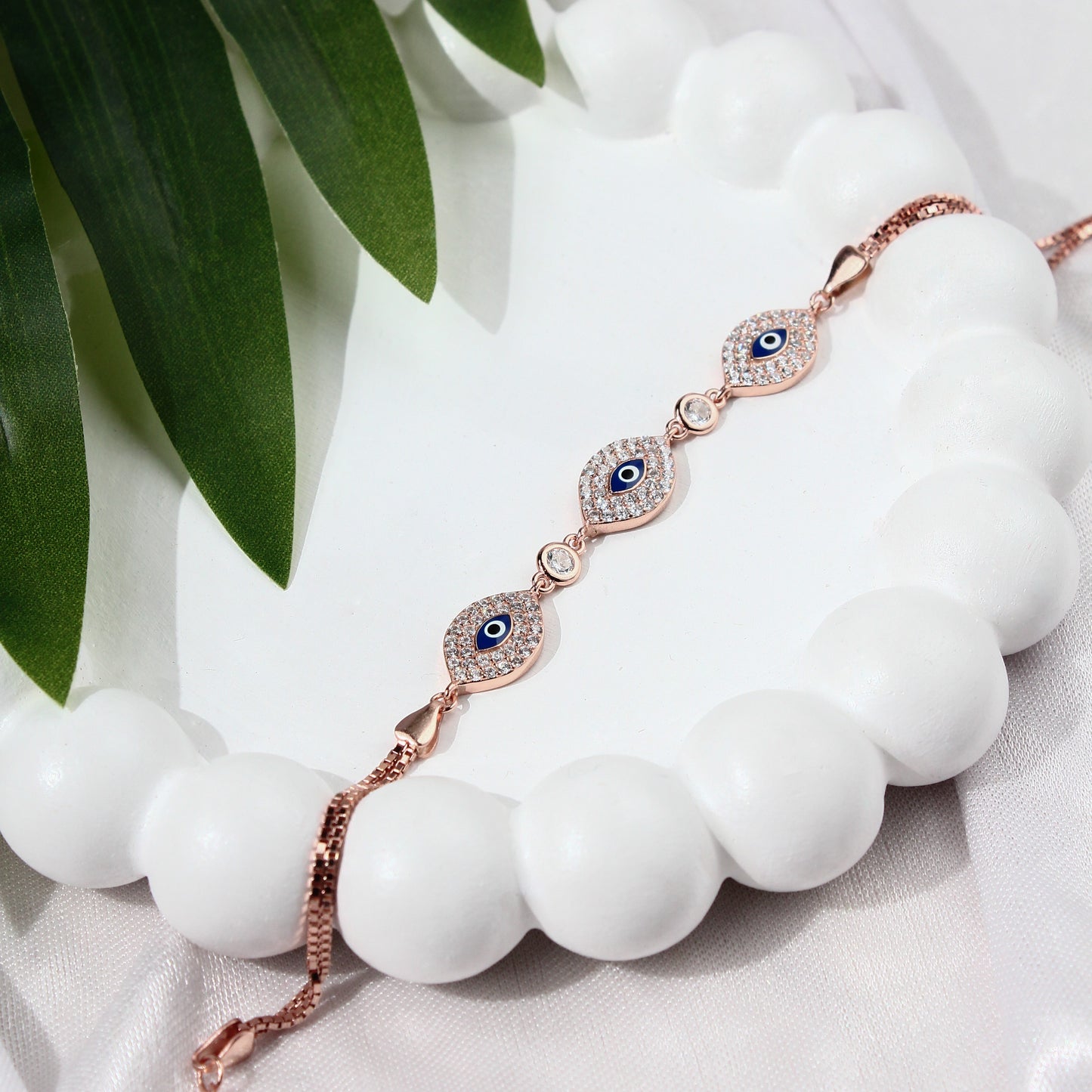 Evil Eye Charm Bracelet – 925 Sterling Silver