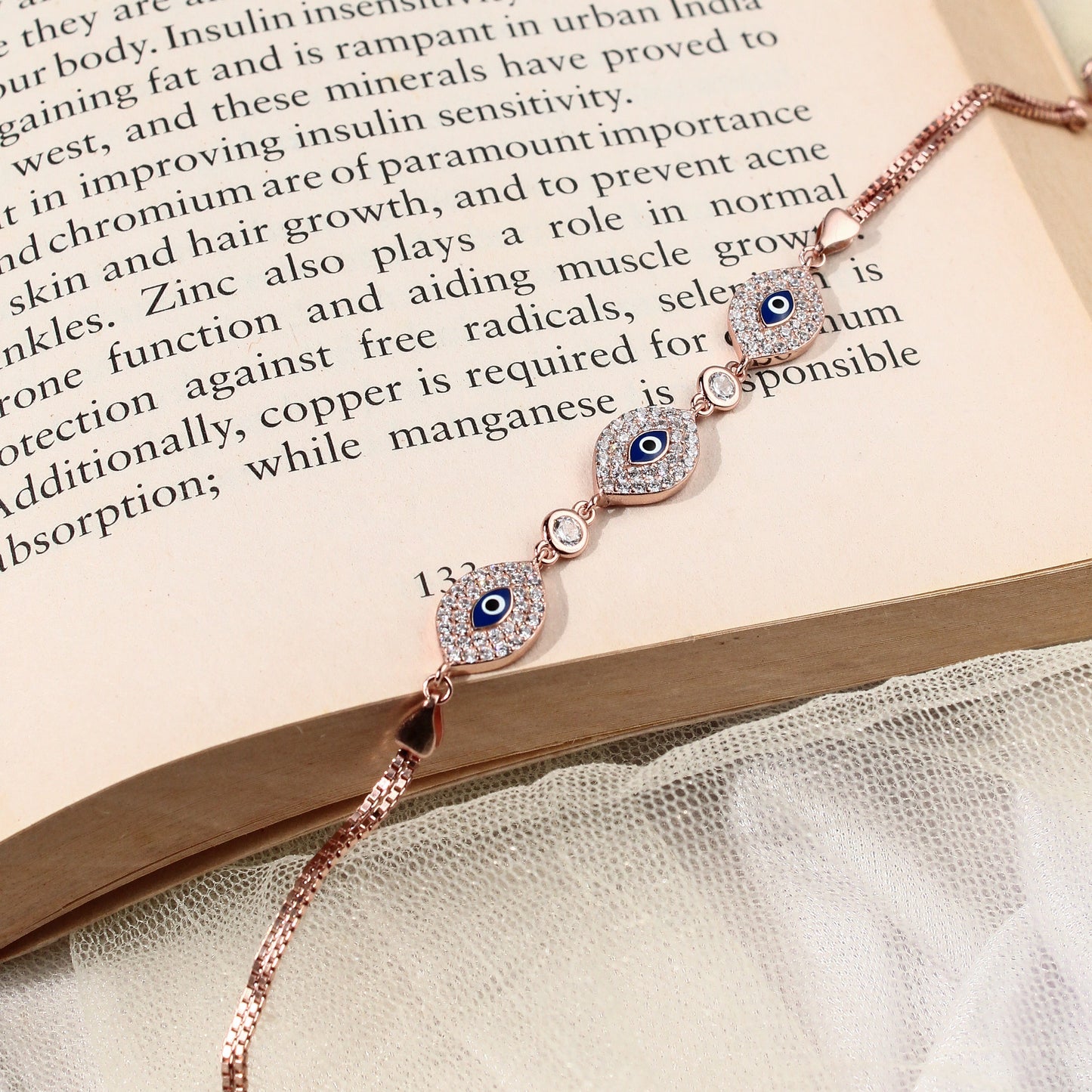 Evil Eye Charm Bracelet – 925 Sterling Silver