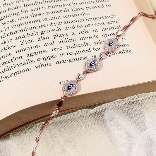 Evil Eye Charm Bracelet – 925 Sterling Silver