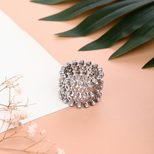 925 Sterling Silver Convertible Ring-to-Bracelet