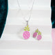 Pineapple Necklace & Earrings Set – 925 Sterling Silver