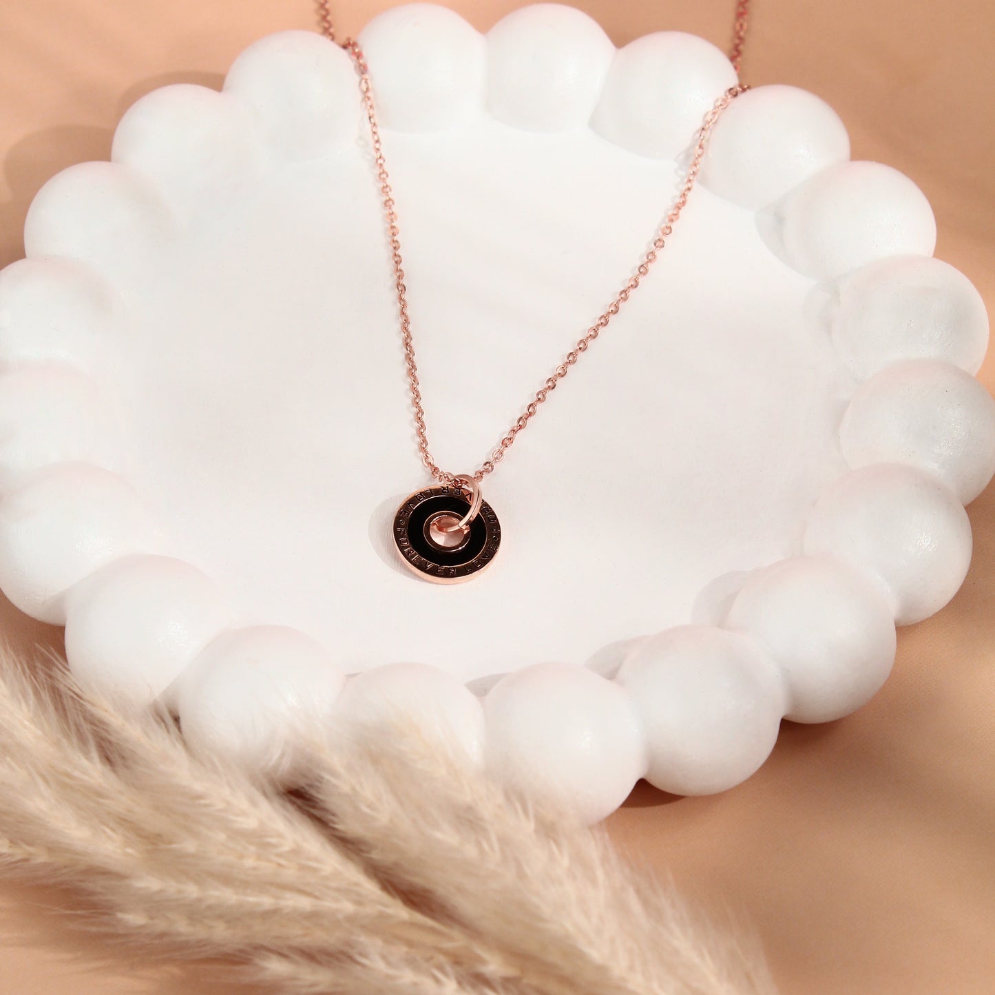 Eternal Love Circle Pendant Necklace – 925 Sterling Silver