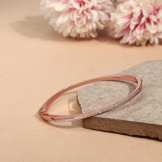 Classic Sparkle Bangle Bracelet – 925 Sterling Silver