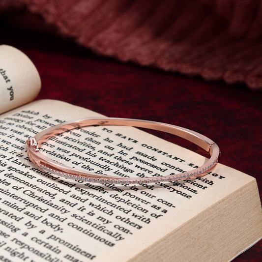 Classic Sparkle Bangle Bracelet – 925 Sterling Silver