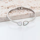 White Enamel Heart Bracelet – 925 Sterling Silver