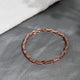Rose Gold Geometric Link Bracelet – 925 Sterling Silver