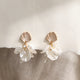 925 Sterling Silver Gold Floral Drop Earrings