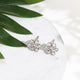 925 Sterling Silver Snowflake Crystal Stud Earrings