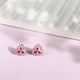 925 Sterling Silver Floral Halo Stud Earrings