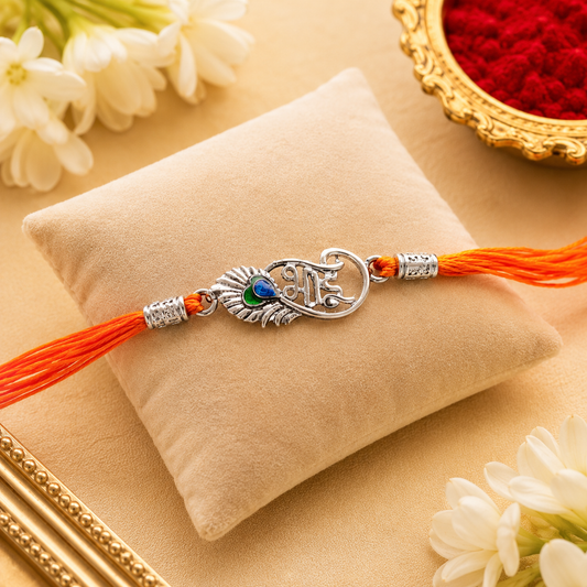 Bhai Peacock 925 Silver Rakhi – Sterling Silver