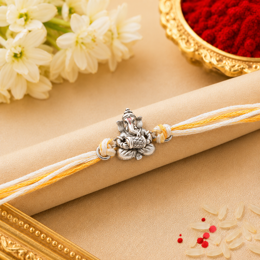 Ganesha 925 Silver Rakhi – Sterling Silver