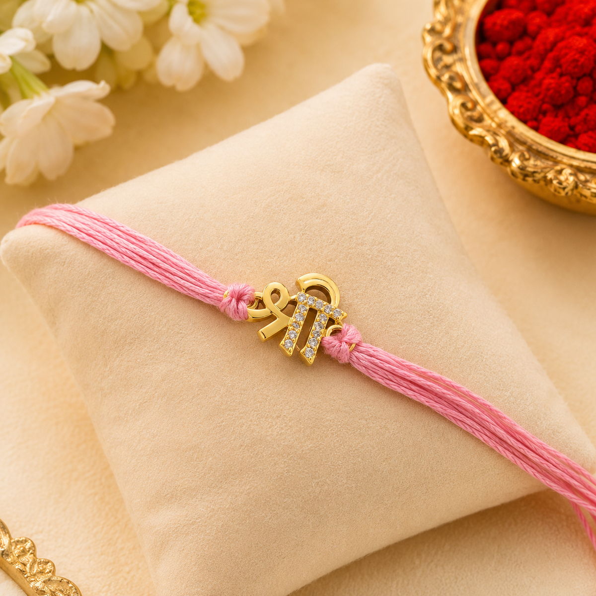 Shree 925 Silver Rakhi – Gold Plated